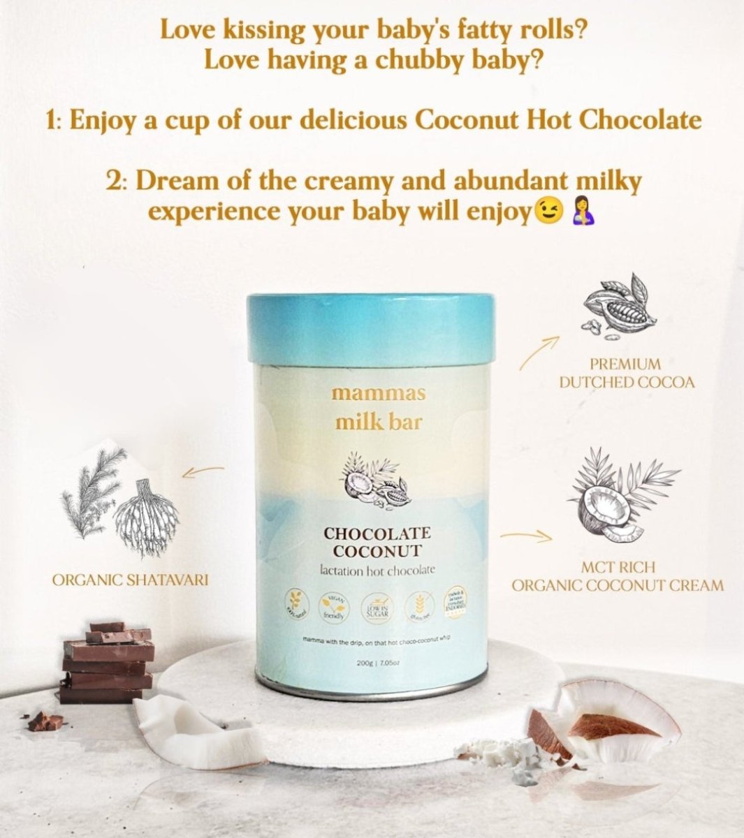 Lactation Hot Chocolate - Coconut Chocolate