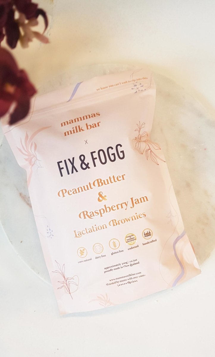 LACTATION Fix & Fogg Peanut Butter and Jam Brownies