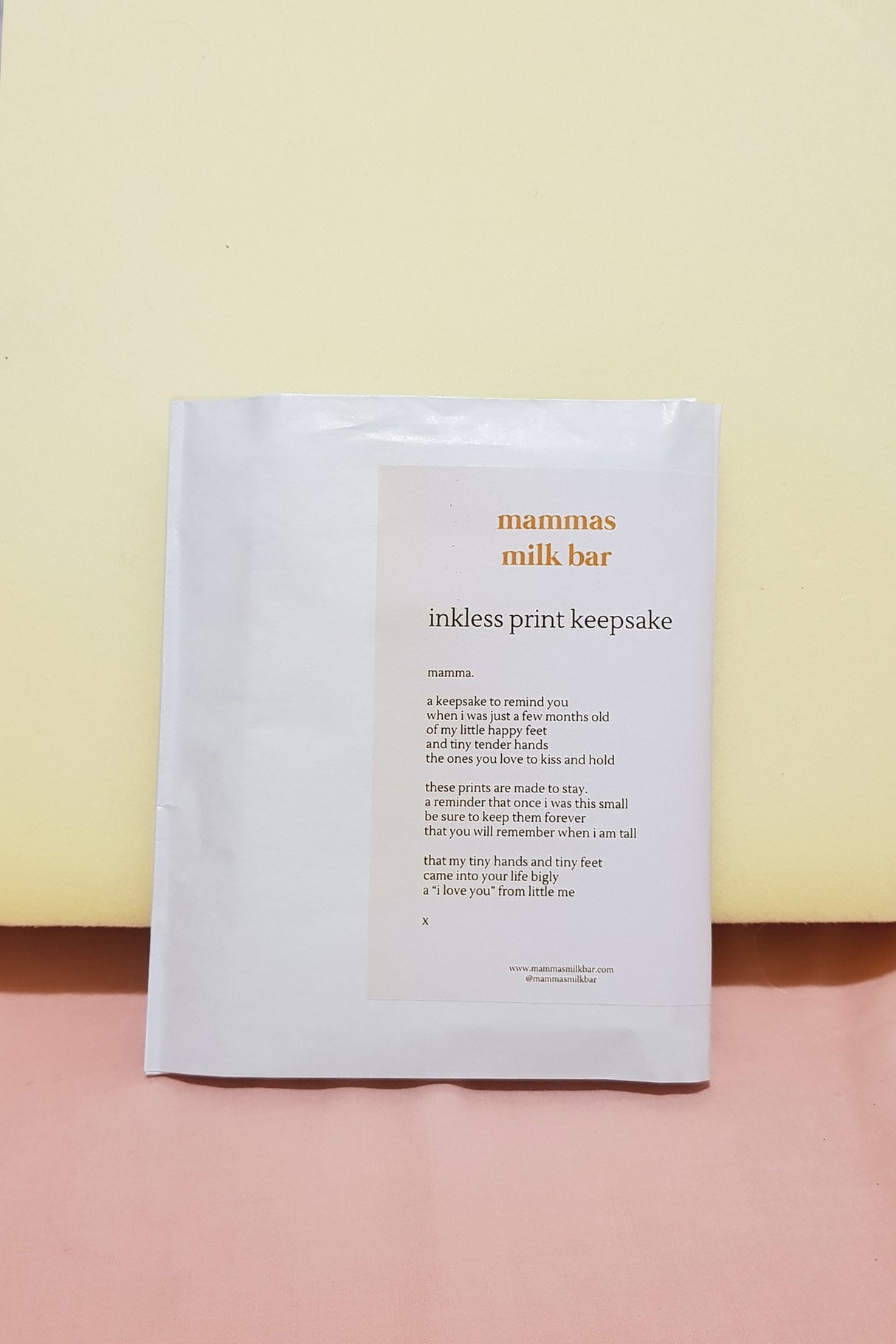 Mammas Milk Bar Inkless Print Keepsake