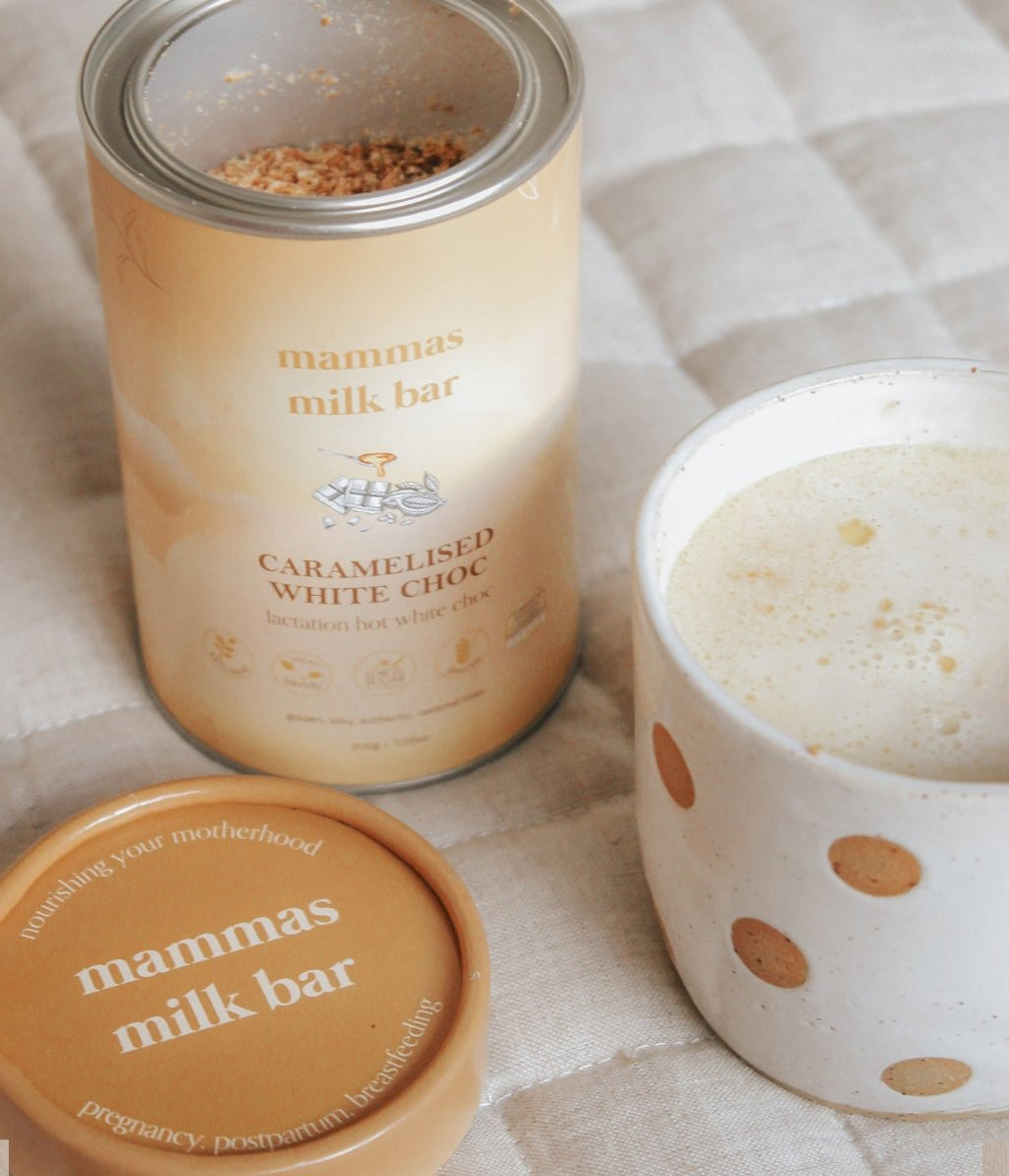 Lactation Caramelised White Hot Chocolate